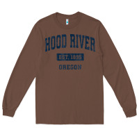 Chestnut hood river oregon or vintage sports established navy design t shirt Long Sleeve Tee - linhVisuals