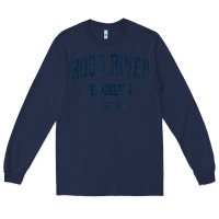 Navy hood river oregon or vintage sports established navy design t shirt Long Sleeve Tee - linhVisuals