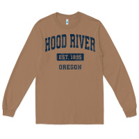Toasted Coconut hood river oregon or vintage sports established navy design t shirt Long Sleeve Tee - linhVisuals