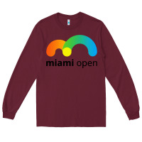 Burgundy miami open Long Sleeve Tee - linhVisuals