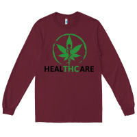 Burgundy healthcare thc marijuana cannabis medical Long Sleeve Tee - linhVisuals