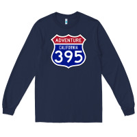 Navy california usa highway 395 hiking fishing climbing adventure premium Long Sleeve Tee - linhVisuals