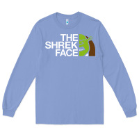 Colony Blue the shrek face Long Sleeve Tee - linhVisuals