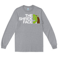 Heather Grey the shrek face Long Sleeve Tee - linhVisuals