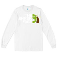 White the shrek face Long Sleeve Tee - linhVisuals