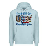 Blue Mist land of the free home of the brave american flag background Premium Hoodie - Jasminsmagicworld