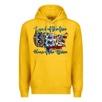 Lemon land of the free home of the brave american flag background Premium Hoodie - Jasminsmagicworld