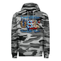 Slate Camo land of the free home of the brave american flag background Premium Hoodie - Jasminsmagicworld