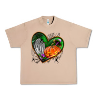 Burro halloween heart with pumpkin Urban Heavy Tee - BundleAndBundleShop