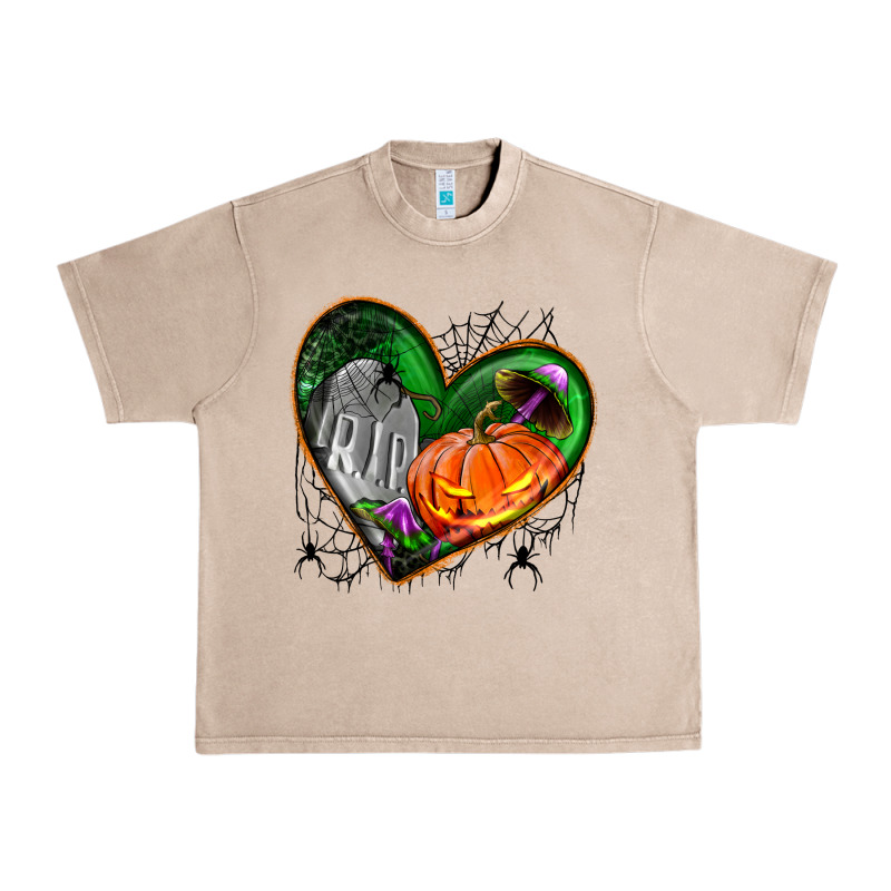 Halloween Heart With Pumpkin Urban Heavy Tee by BundleAndBundleShop | Teevron