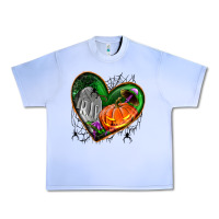Grape Ice halloween heart with pumpkin Urban Heavy Tee - BundleAndBundleShop