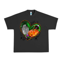 Pigment Black halloween heart with pumpkin Urban Heavy Tee - BundleAndBundleShop