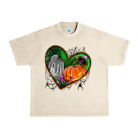 Sandshell halloween heart with pumpkin Urban Heavy Tee - BundleAndBundleShop