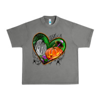 Tornado halloween heart with pumpkin Urban Heavy Tee - BundleAndBundleShop