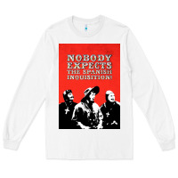 White nobody expects the spanish inquisition Long Sleeve Tee - linhVisuals