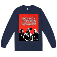 Navy nobody expects the spanish inquisition Long Sleeve Tee - linhVisuals