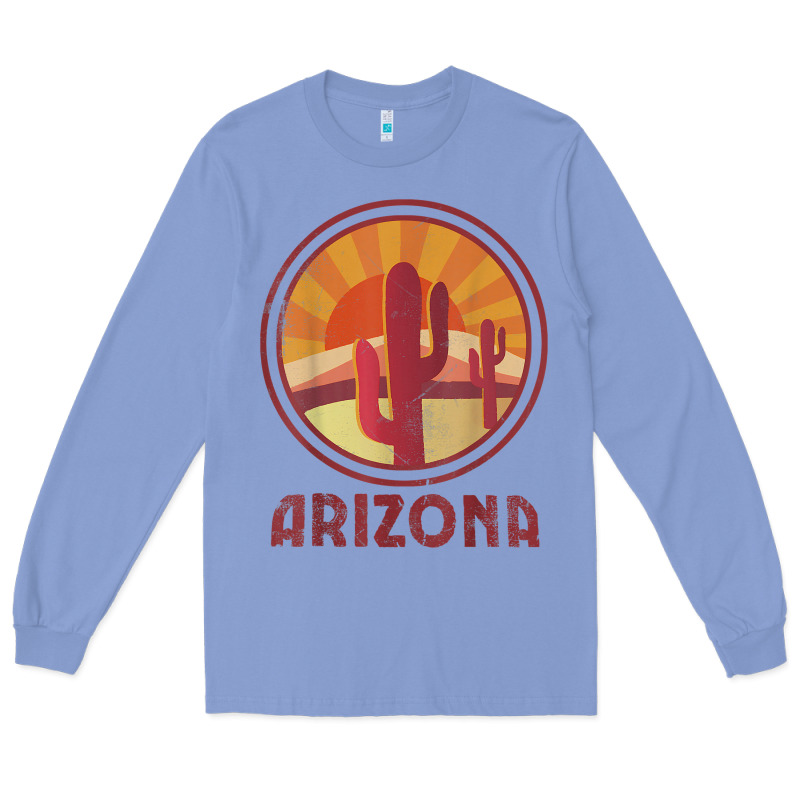 Arizona Cactus Sunset Scene Graphic T Shirt Long Sleeve Tee by linhVisuals | Teevron