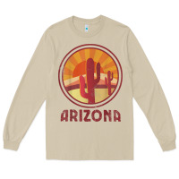 Mushroom arizona cactus sunset scene graphic t shirt Long Sleeve Tee - linhVisuals