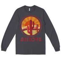 Smoke arizona cactus sunset scene graphic t shirt Long Sleeve Tee - linhVisuals