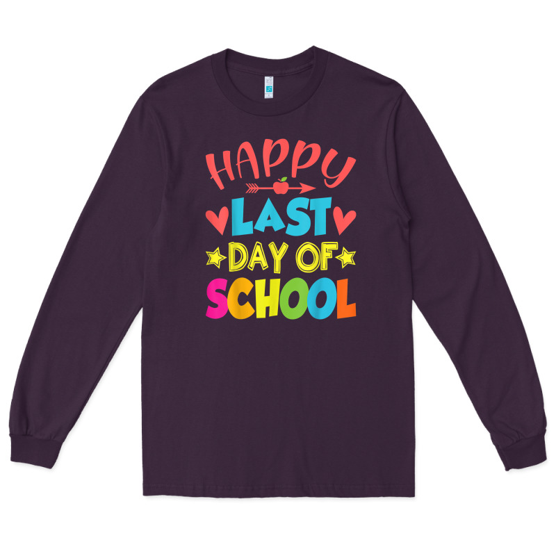 Happy Last Day Of School Teacher Boys Girls School Last Day Long Sleeve Tee by linhVisuals | Teevron