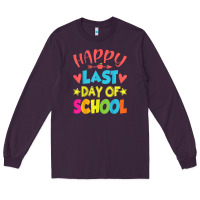 Plum happy last day of school teacher boys girls school last day Long Sleeve Tee - linhVisuals