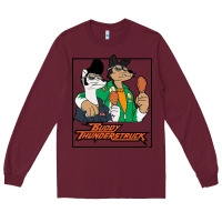 Burgundy buddy thunderstruck friend Long Sleeve Tee - linhVisuals