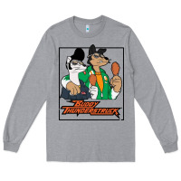 Heather Grey buddy thunderstruck friend Long Sleeve Tee - linhVisuals