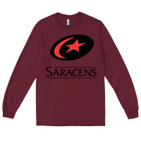 Burgundy saracens Long Sleeve Tee - linhVisuals