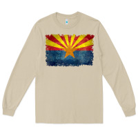 Mushroom arizona flag in grungy style raglan baseball tee Long Sleeve Tee - linhVisuals