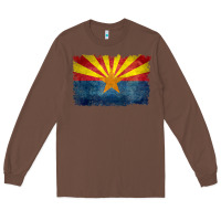 Chestnut arizona flag in grungy style raglan baseball tee Long Sleeve Tee - linhVisuals