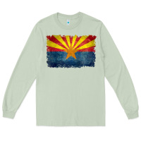 Matcha arizona flag in grungy style raglan baseball tee Long Sleeve Tee - linhVisuals