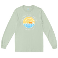 Matcha cayman islands retro colorful ocean sunset palm tree novelty Long Sleeve Tee - linhVisuals