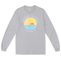 Moon Dust cayman islands retro colorful ocean sunset palm tree novelty Long Sleeve Tee - linhVisuals