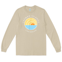 Mushroom cayman islands retro colorful ocean sunset palm tree novelty Long Sleeve Tee - linhVisuals