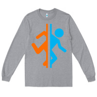 Heather Grey portal   portal Long Sleeve Tee - linhVisuals
