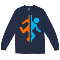 Navy portal   portal Long Sleeve Tee - linhVisuals