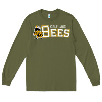 Army Green salt lake city bees Long Sleeve Tee - linhVisuals