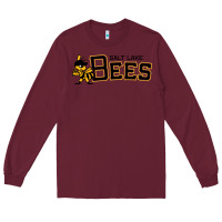 Burgundy salt lake city bees Long Sleeve Tee - linhVisuals