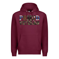 Burgundy armed forces day proud veteran Premium Hoodie - Artiststas
