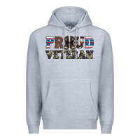 Heather Grey armed forces day proud veteran Premium Hoodie - Artiststas
