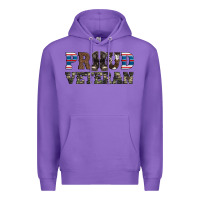 Purple armed forces day proud veteran Premium Hoodie - Artiststas