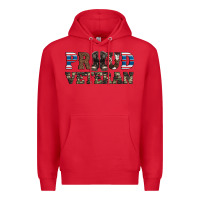 Red armed forces day proud veteran Premium Hoodie - Artiststas