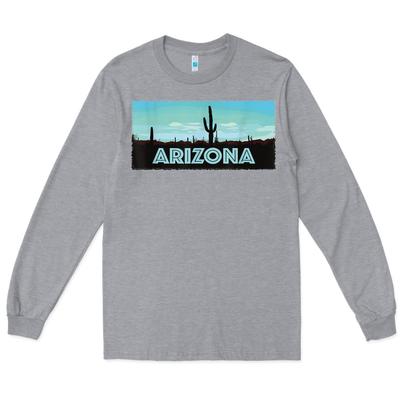 Arizona Shirt   Saguaro Cactus Desert Landscape T Shirt Long Sleeve Tee by linhVisuals | Teevron