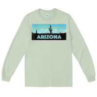 Matcha arizona shirt   saguaro cactus desert landscape t shirt Long Sleeve Tee - linhVisuals