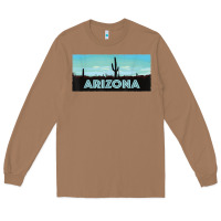 Toasted Coconut arizona shirt   saguaro cactus desert landscape t shirt Long Sleeve Tee - linhVisuals