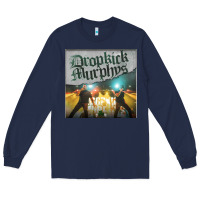 Navy drop Long Sleeve Tee - linhVisuals