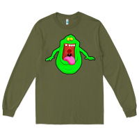 Army Green slimer ghost anime Long Sleeve Tee - linhVisuals