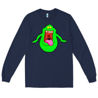 Navy slimer ghost anime Long Sleeve Tee - linhVisuals