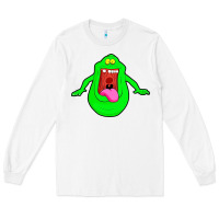 White slimer ghost anime Long Sleeve Tee - linhVisuals