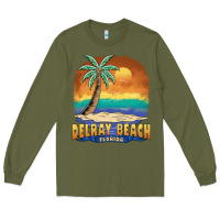 Army Green delray beach florida  vintage distressed souvenir long sleeve t shirt Long Sleeve Tee - linhVisuals